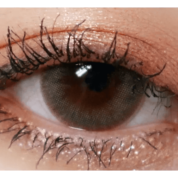 Olens Romantico 3 Color Gray — single-eye close-up showing the contact lens appearance