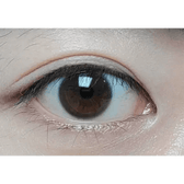 LensTown Rose Swan Brown Topaz — single-eye close-up showing the contact lens appearance