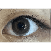 LensTown Rose Swan Brown Topaz — single-eye close-up showing the contact lens appearance
