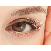 LensTown Rose Swan Brown Topaz — single-eye close-up showing the contact lens appearance
