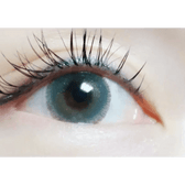 LensTown Rose Swan Green Emerald — single-eye close-up showing the contact lens appearance