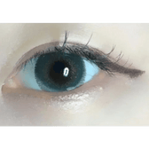LensTown Rose Swan Green Emerald — single-eye close-up showing the contact lens appearance