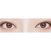 LensVery Rosee Classic Brown — both eyes wearing the contact lenses