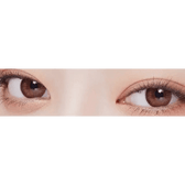 LensVery Rosee Classic Brown — both eyes wearing the contact lenses
