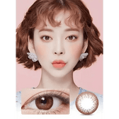 LensVery Rosee Romantic Brown — model portrait showing the contact lens look