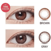 LensVery Rosee Romantic Brown — contact lens appearance comparison