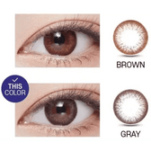 LensVery Rosee Romantic Gray — contact lens appearance comparison