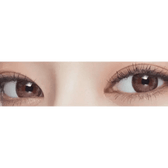 LensVery Rosee Romantic Gray — both eyes wearing the contact lenses