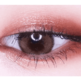 i-DOL Roze Airy Beige Brown — single-eye close-up showing the contact lens appearance