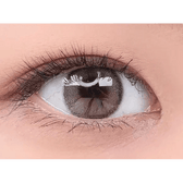 i-DOL Roze Airy Nude Brown — single-eye close-up showing the contact lens appearance
