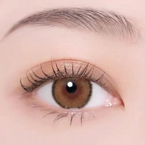 i-DOL Roze Airy Pumpkin Brown colored contact lens, 13.2mm graphic diameter, Monthly wear