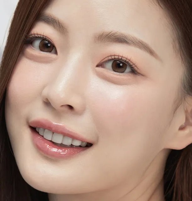 Olens Shine Touch Milky Brown colored contact lens, 12.7mm graphic diameter, Monthly wear