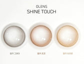 Olens Shine Touch Milky Brown colored contact lens, 12.7mm graphic diameter, Monthly wear