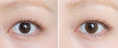 Olens Shine Touch Milky Choco colored contact lens, 12.7mm graphic diameter, Monthly wear