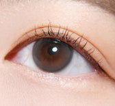 Olens Shine Touch Milky Gray colored contact lens, 12.7mm graphic diameter, Monthly wear